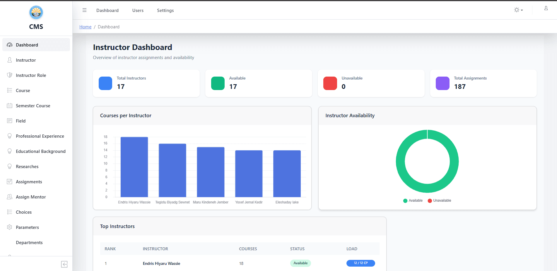 Course Management System